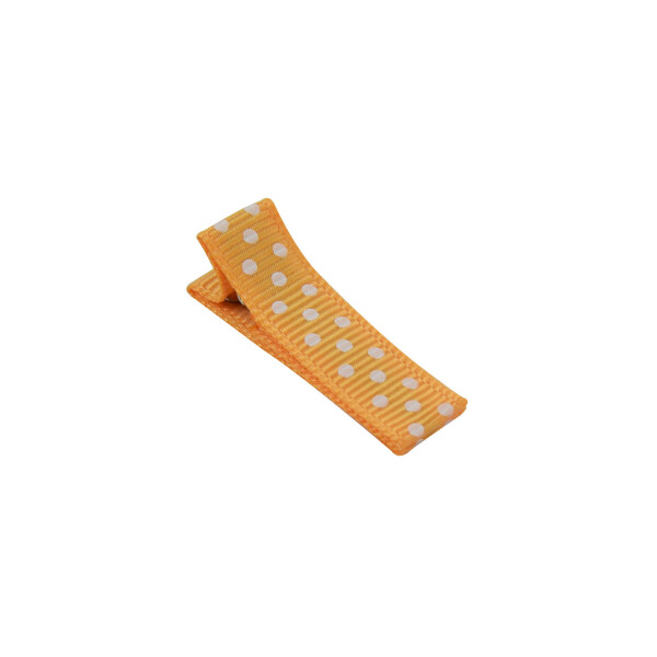 barrette bébé anti-glisse orange à petits pois blanc