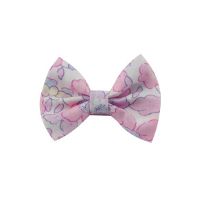 Barrette noeud papillon Liberty Betsy buvard rose