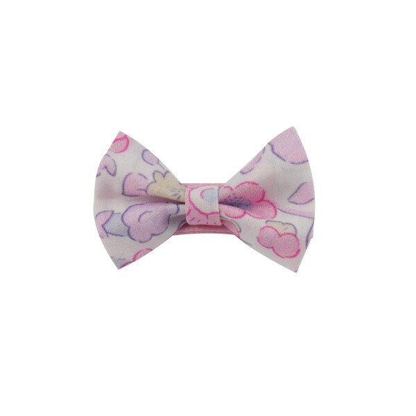 Barrette bébé noeud papillon Liberty betsy buvard rose - barrette anti-glisse