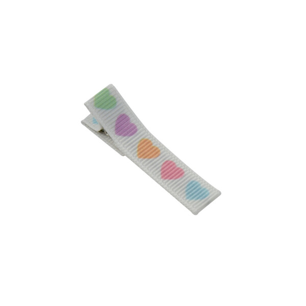 Barrette enfant coeurs multicolores - Accessoire à cheveux anti-glisse