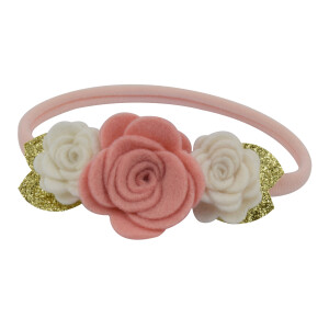 Bandeau trio de roses ballerines