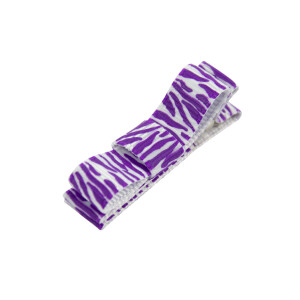 Barrette noeud zébré violet