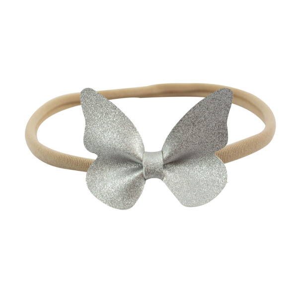 Bandeau papillon argent