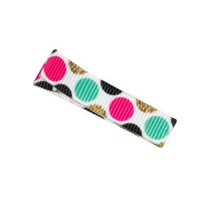 Barrette Gros pois multicolores