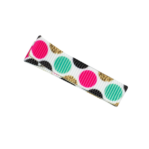 Barrette fille Gros pois multicolores