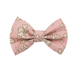 Barrette noeud Liberty capel rose