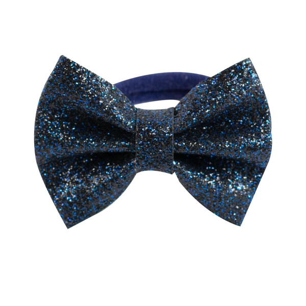 Elastique cheveux bebe fille marine paillettes