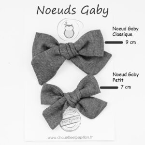 Barrette noeud noué jean Gaby