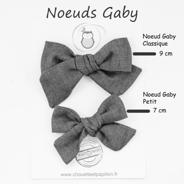 Barrette noeud noué jean Gaby