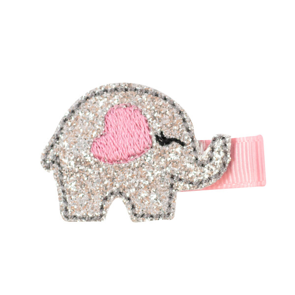 Barrette éléphant paillettes