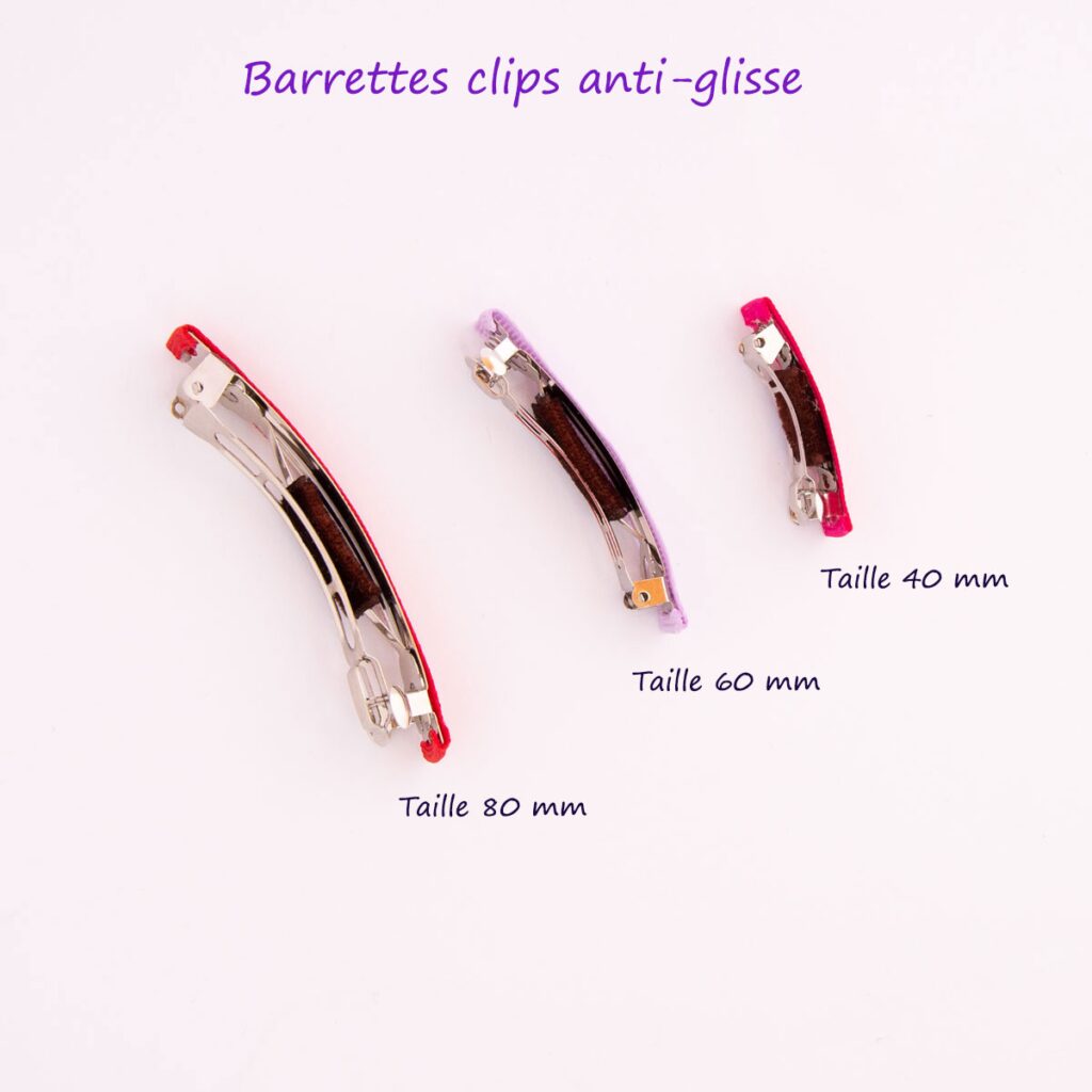 Barrette clip anti-glisse moyenne (6 cm)