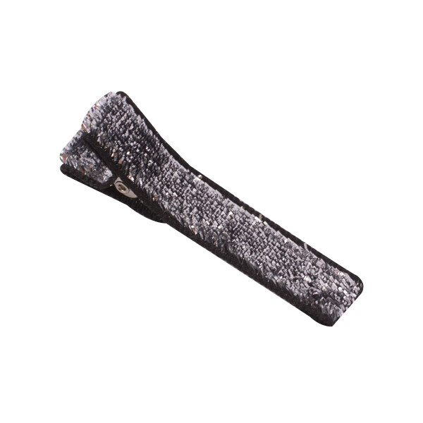 Barrette-pince-anti-glisse-argent-et-noir--fetes