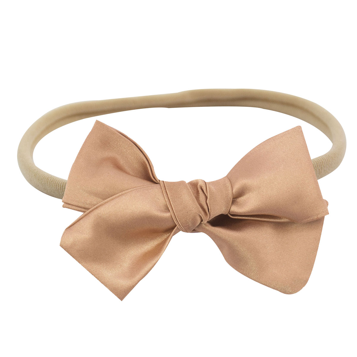 Bandeau bébé fille fêtes noeud noué satin noel