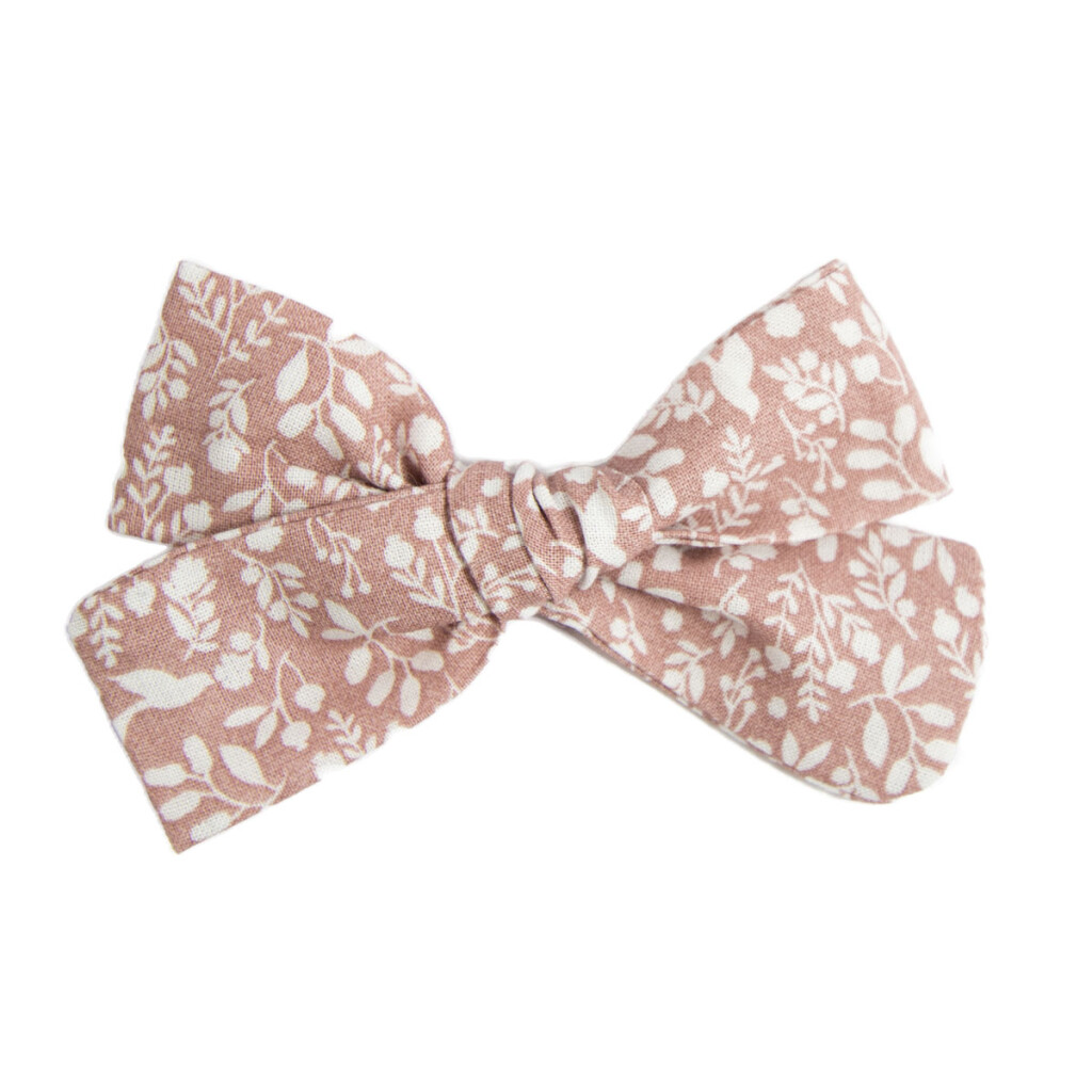 Barrette cheveux fille noeud noué chants d'oiseaux