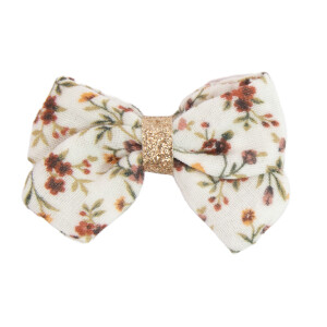 Barrette noeud petites fleurs