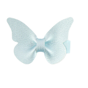 Barrette papillon bleu