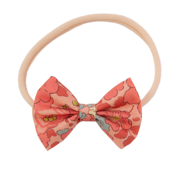 bandeau bebe fille noeud liberty betsy peach