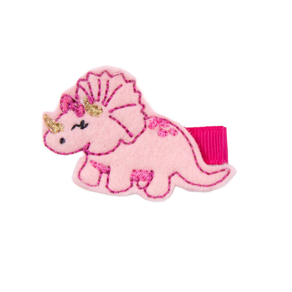 barrette cheveux enfant dinosaure rose