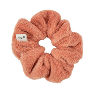 Chouchou cheveux bambou corail
