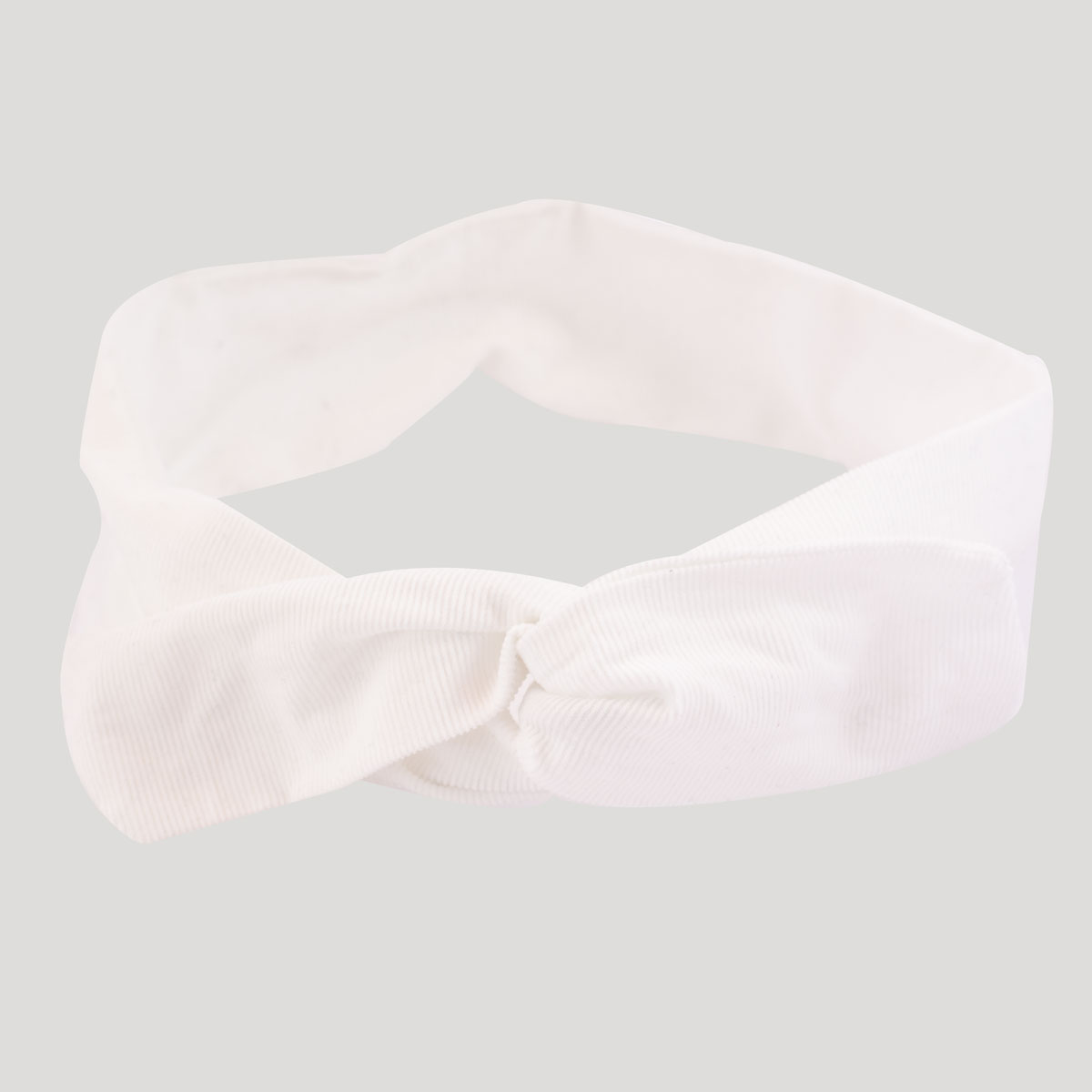 Bandeau flexible velours blanc pour femme ou enfants doux et solide