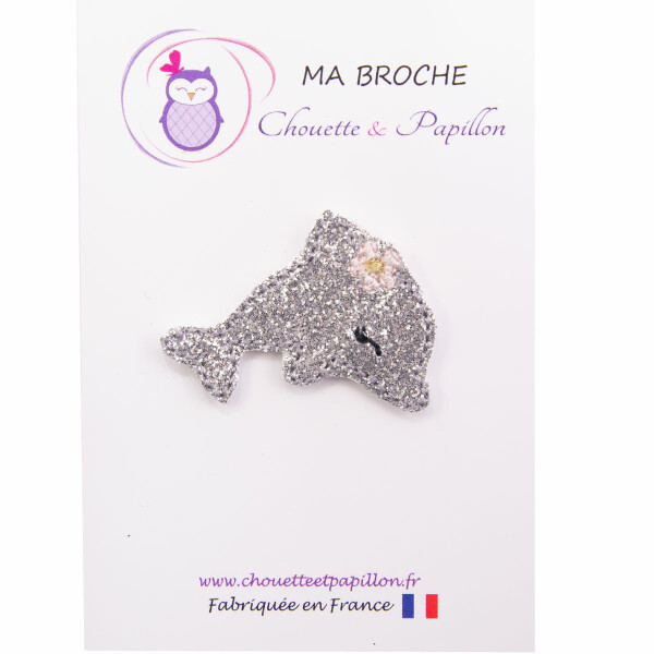 broche dauphin enfant argent