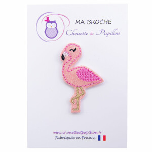 Broche Flamant rose