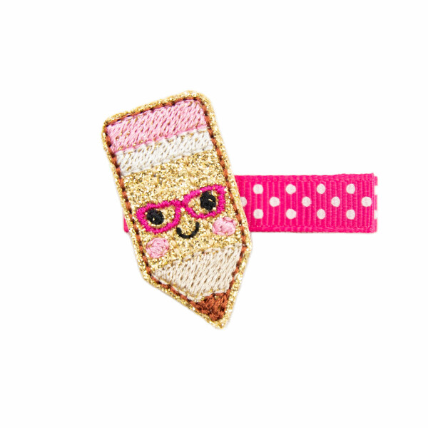 barrette cheveux fille crayon or