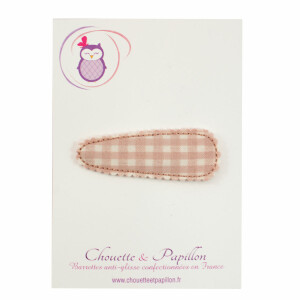 Barrette clic clac vichy nude