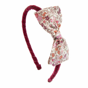 Serre-tête noeud Liberty Ava rose