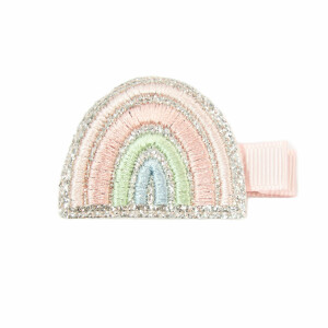 Barrette arc en ciel argent