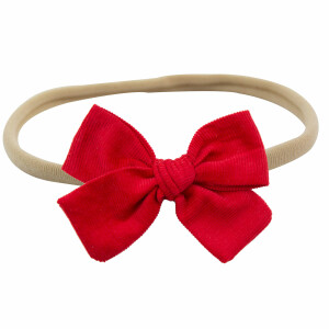 Bandeau noeud velours rouge