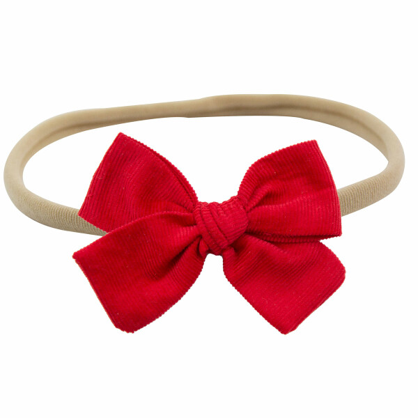 bandeau grand noeud rouge velours noel