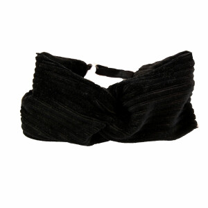 Bandeau jersey velours noir