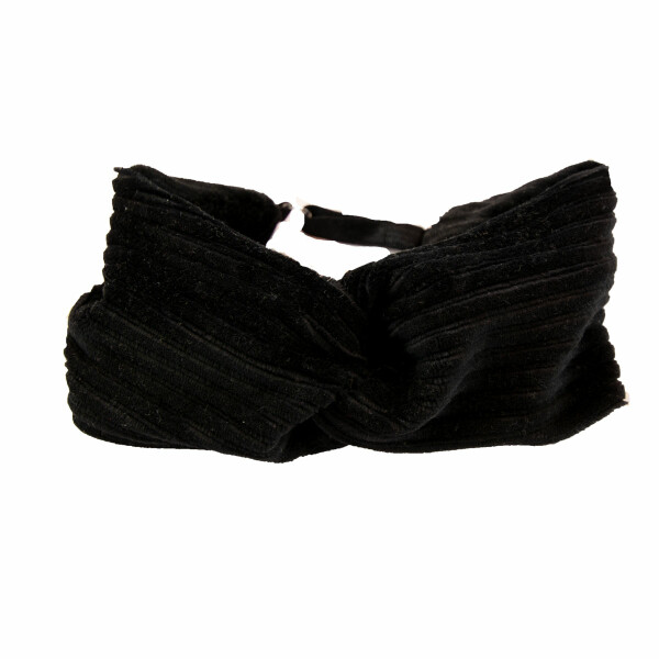 bandeau noir velours cotele