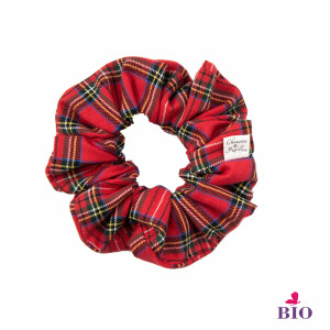 Chouchou mini Tartan rouge