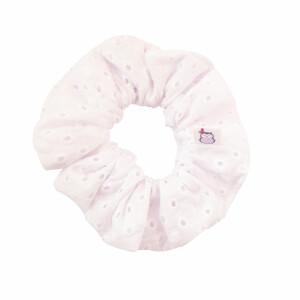 Chouchou cheveux broderie anglaise