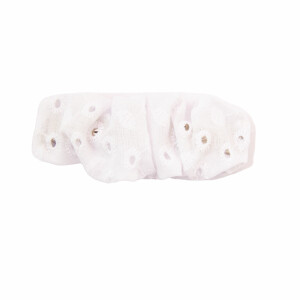 Barrette clip chouchou broderie anglaise