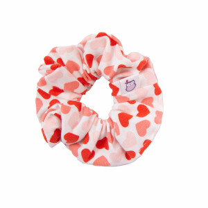 Chouchou mini coeurs multicolores