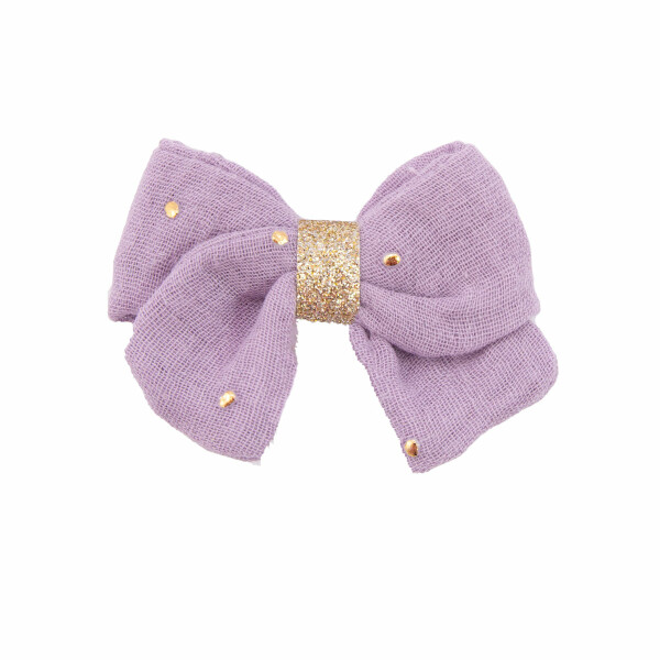 barrette enfant double gaze violet