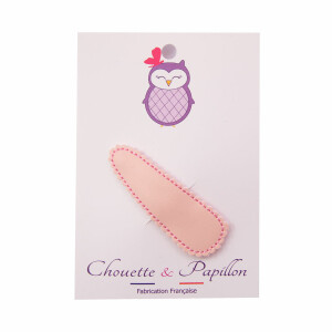Barrette clic clac simili rose