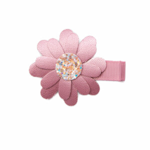 Barrette fleur rose