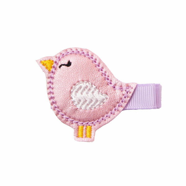 Barrette cheveux fille oiseau violet