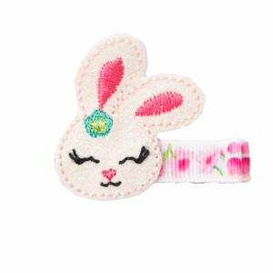 Barrette anti glisse lapin fleur