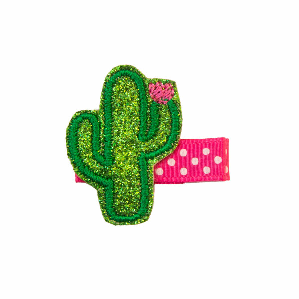 barrette anti glisse cheveux cactus paillettes
