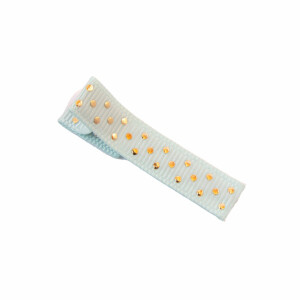 Barrette anti-glisse menthe pois dorés