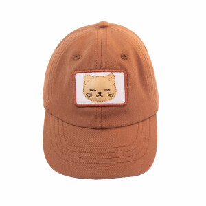 Casquette enfant chat marron or