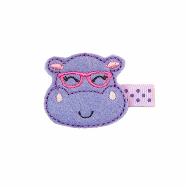 Barrette cheveux enfant hippopotame