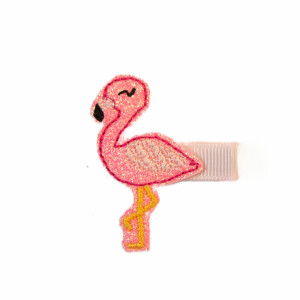 Barrette flamant rose