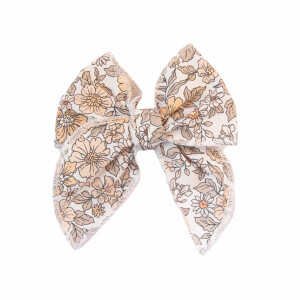 Barrette noeud princesse fleurs sauvages