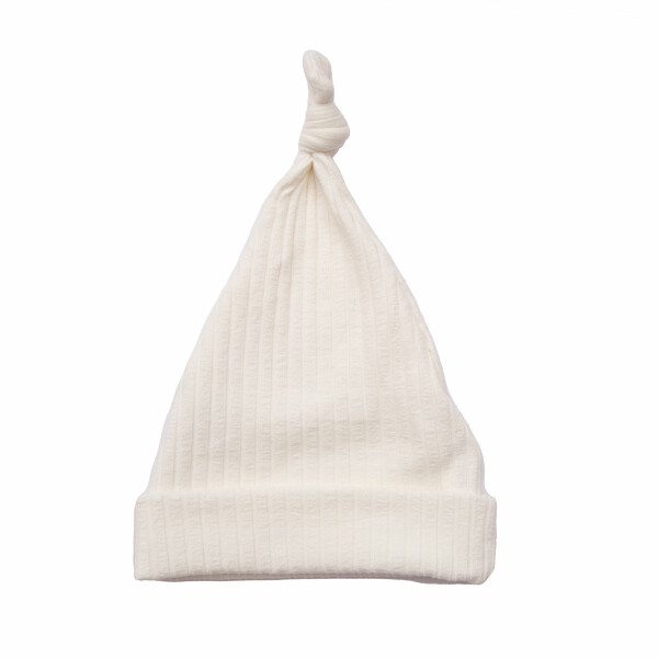 Bonnet bebe naissance blanc jersey